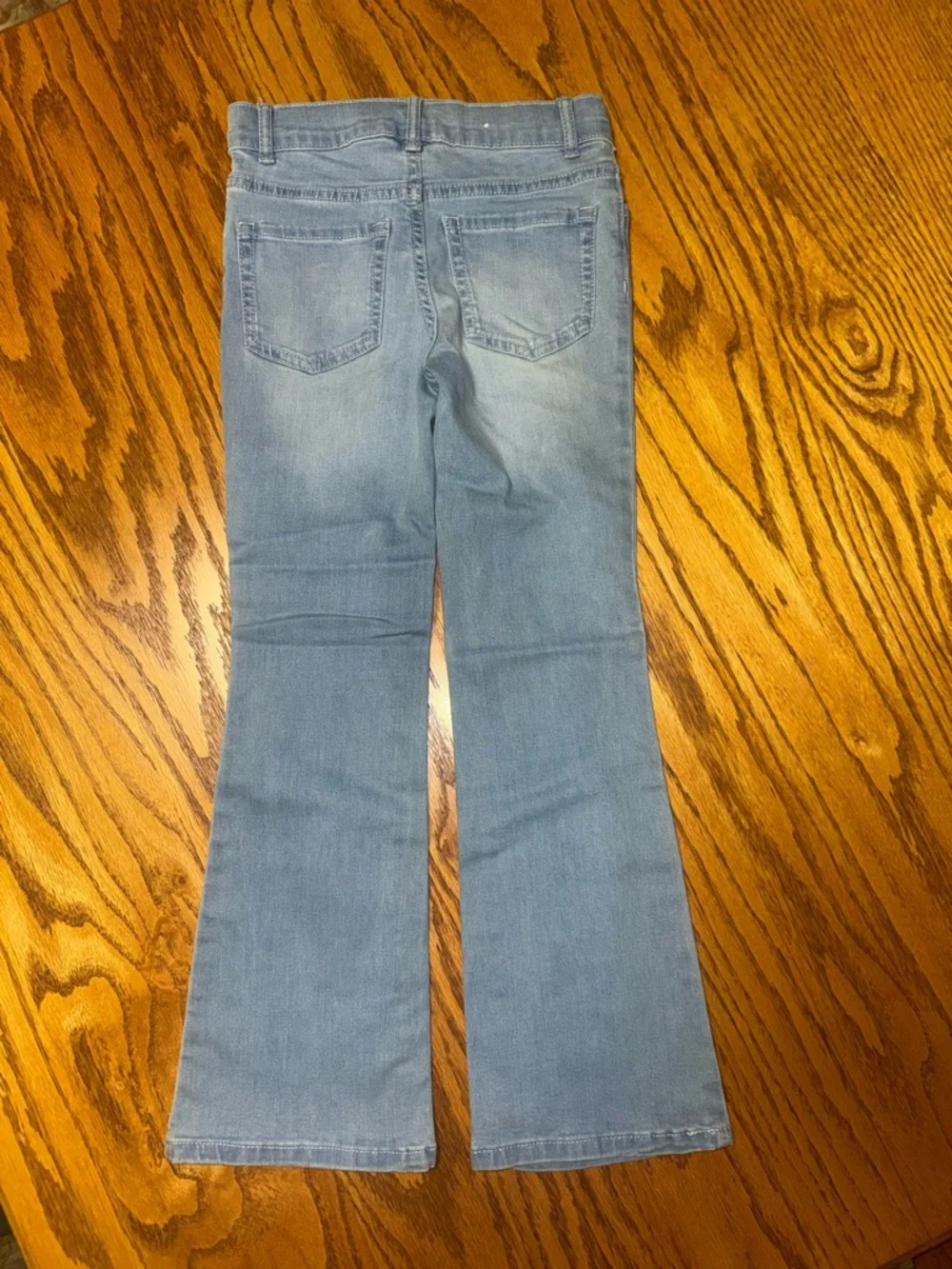 The Children's Place Light Blue Flare Jeans with Rhinestone Butterflies